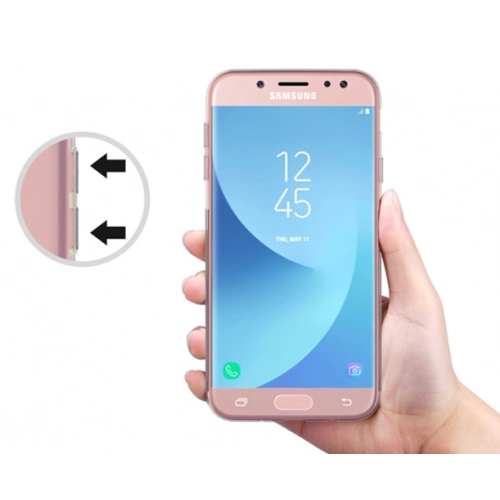Samsung Galaxy J7 Pro Kılıf Ultra İnce Kaliteli Esnek Silikon 0.2mm - Şeffaf