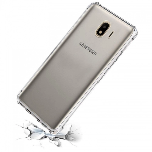 Samsung Galaxy J8 Kılıf Silikon Köşe Korumalı Airbag Darbe Emici Kapak - Şeffaf