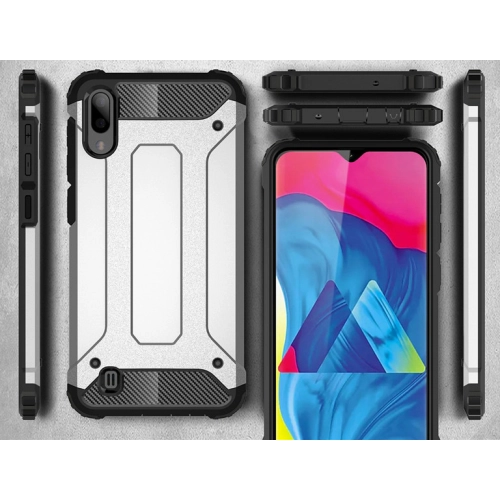 Samsung Galaxy M10 Kılıf Zırhlı Tank Crash Silikon Kapak - Mavi