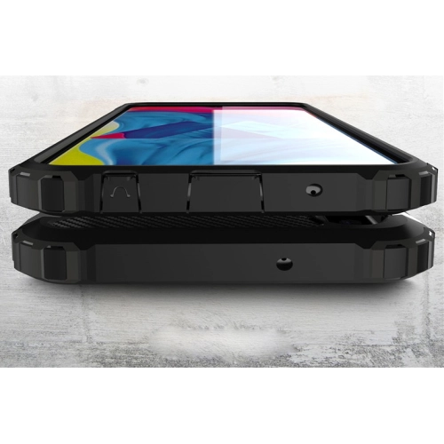 Samsung Galaxy M10 Kılıf Zırhlı Tank Crash Silikon Kapak - Mavi