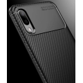 Samsung Galaxy M10 Kılıf Silikon Parmak İzi Bırakmayan Karbon Soft Negro Kapak - Siyah