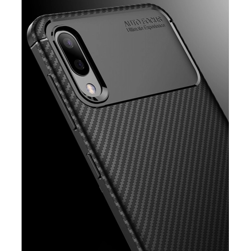 Samsung Galaxy M10 Kılıf Silikon Parmak İzi Bırakmayan Karbon Soft Negro Kapak - Lacivert