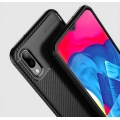 Samsung Galaxy M10 Kılıf Silikon Parmak İzi Bırakmayan Karbon Soft Negro Kapak - Siyah