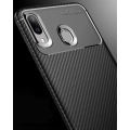 Samsung Galaxy M20 Kılıf Silikon Parmak İzi Bırakmayan Karbon Soft Negro Kapak - Siyah