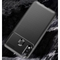 Samsung Galaxy M20 Kılıf Silikon Parmak İzi Bırakmayan Karbon Soft Negro Kapak - Siyah