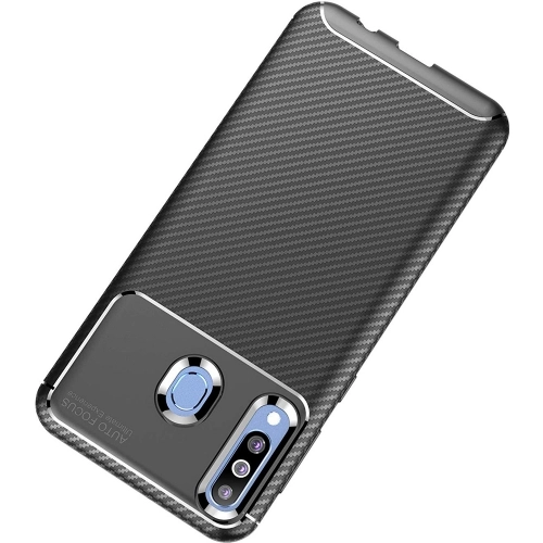 Samsung Galaxy M30 Kılıf Silikon Parmak İzi Bırakmayan Karbon Soft Negro Kapak - Siyah