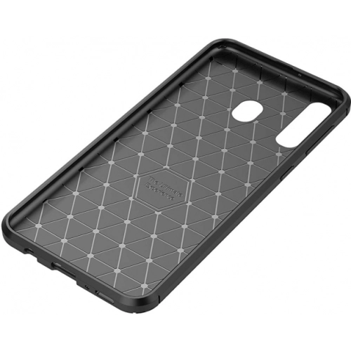 Samsung Galaxy M30 Kılıf Silikon Parmak İzi Bırakmayan Karbon Soft Negro Kapak - Lacivert