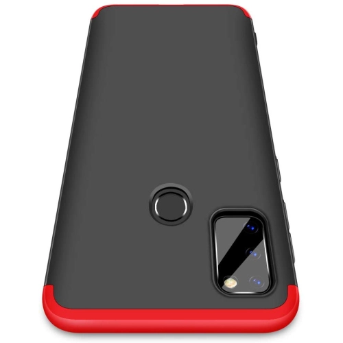 Samsung Galaxy M30s Kılıf 3 Parçalı 360 Tam Korumalı Rubber AYS Kapak  - Mavi - Siyah