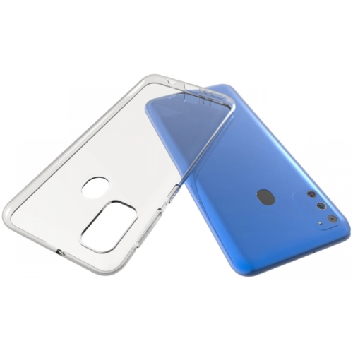 Samsung Galaxy M30s Kılıf Kamera Korumalı Esnek Silikon Kapak - Şeffaf