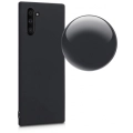 Samsung Galaxy Note 10 Kılıf İnce Soft Mat Renkli Esnek Silikon Kapak - Siyah