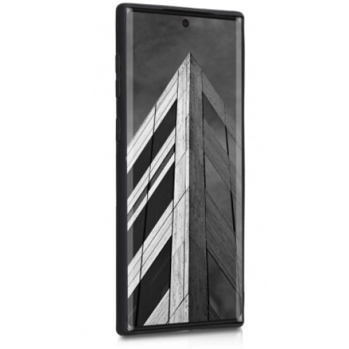 Samsung Galaxy Note 10 Kılıf İnce Soft Mat Renkli Esnek Silikon Kapak - Siyah