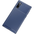 Samsung Galaxy Note 10 Kılıf Silikon Parmak İzi Bırakmayan Karbon Soft Negro Kapak - Lacivert