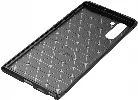 Samsung Galaxy Note 10 Kılıf Karbon Serisi Mat Fiber Silikon Negro Kapak - Siyah