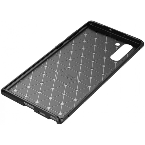 Samsung Galaxy Note 10 Kılıf Silikon Parmak İzi Bırakmayan Karbon Soft Negro Kapak - Siyah