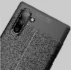 Samsung Galaxy Note 10 Kılıf Deri Görünümlü Parmak İzi Bırakmaz Niss Silikon - Siyah