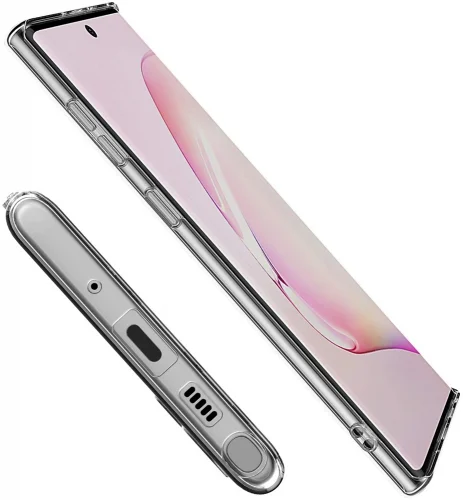 Samsung Galaxy Note 10 Kılıf Ultra İnce Esnek Süper Silikon 0.3mm - Şeffaf