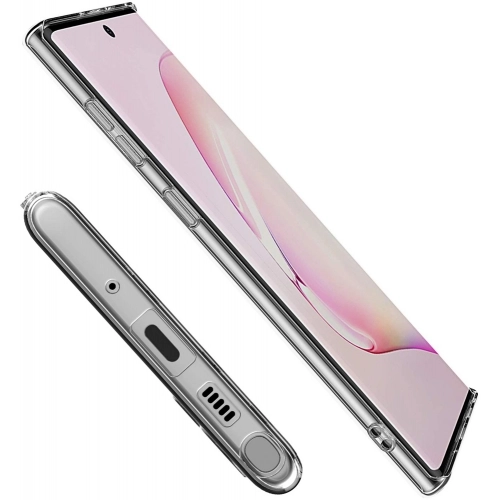 Samsung Galaxy Note 10 Kılıf Kamera Korumalı Esnek Silikon Kapak - Şeffaf