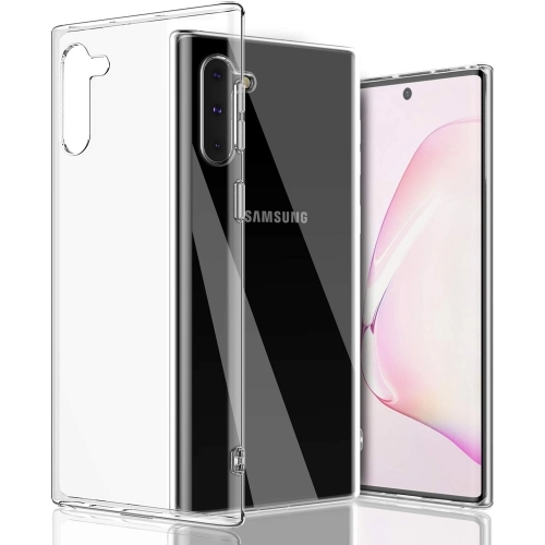 Samsung Galaxy Note 10 Kılıf Kamera Korumalı Esnek Silikon Kapak - Şeffaf