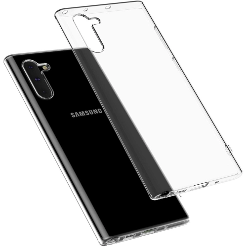 Samsung Galaxy Note 10 Kılıf Kamera Korumalı Esnek Silikon Kapak - Şeffaf
