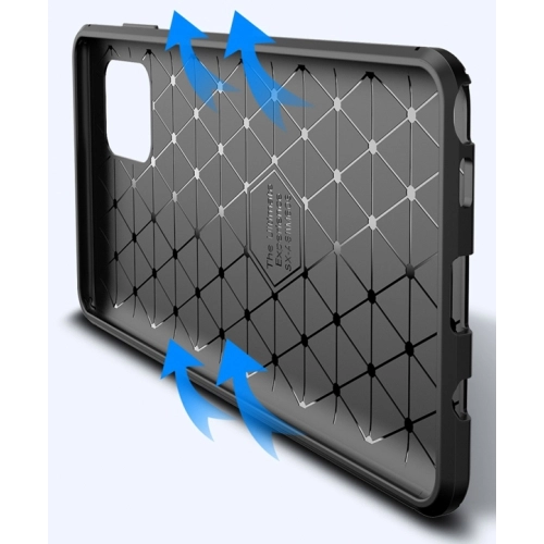 Samsung Galaxy Note 10 Lite Kılıf Silikon Parmak İzi Bırakmayan Karbon Soft Negro Kapak - Siyah