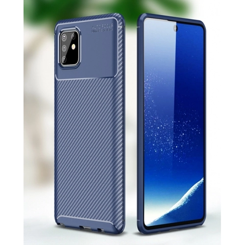 Samsung Galaxy Note 10 Lite Kılıf Silikon Parmak İzi Bırakmayan Karbon Soft Negro Kapak - Siyah