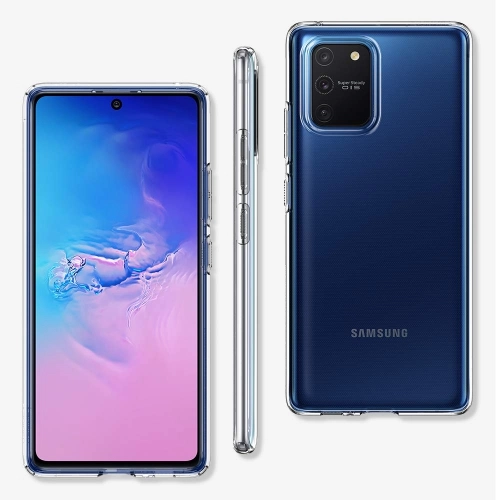 Samsung Galaxy Note 10 Lite Kılıf Kamera Korumalı Esnek Silikon Kapak - Şeffaf