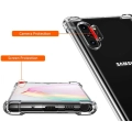 Samsung Galaxy Note 10 Plus Kılıf Silikon Köşe Korumalı Airbag Darbe Emici Kapak - Şeffaf