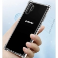 Samsung Galaxy Note 10 Plus Kılıf Silikon Köşe Korumalı Airbag Darbe Emici Kapak - Şeffaf