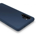 Samsung Galaxy Note 10 Plus Kılıf İnce Soft Mat Renkli Esnek Silikon Kapak - Lacivert