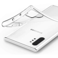 Samsung Galaxy Note 10 Plus Kılıf Kamera Korumalı Esnek Silikon Kapak - Şeffaf
