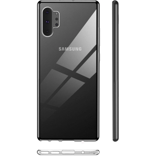 Samsung Galaxy Note 10 Plus Kılıf Kamera Korumalı Esnek Silikon Kapak - Şeffaf