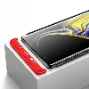 Samsung Galaxy Note 8 Kılıf 3 Parçalı 360 Tam Korumalı Rubber AYS Kapak  - Kırmızı - Siyah