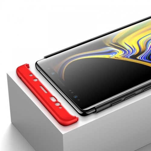 Samsung Galaxy Note 8 Kılıf 3 Parçalı 360 Tam Korumalı Rubber AYS Kapak - Kırmızı