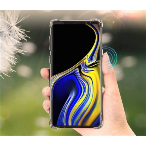 Samsung Galaxy Note 9 Kılıf Silikon Köşe Korumalı Airbag Darbe Emici Kapak - Şeffaf