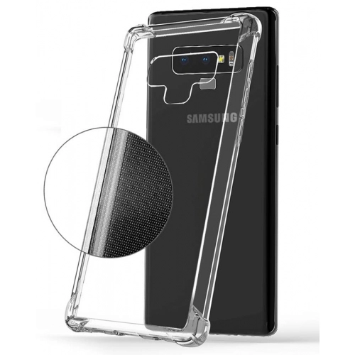 Samsung Galaxy Note 9 Kılıf Silikon Köşe Korumalı Airbag Darbe Emici Kapak - Şeffaf