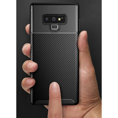 Samsung Galaxy Note 9 Kılıf Silikon Parmak İzi Bırakmayan Karbon Soft Negro Kapak - Siyah