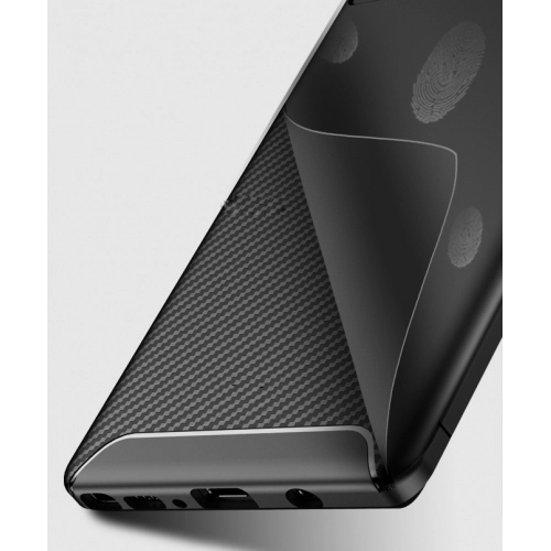 Samsung Galaxy Note 9 Kılıf Silikon Parmak İzi Bırakmayan Karbon Soft Negro Kapak - Siyah