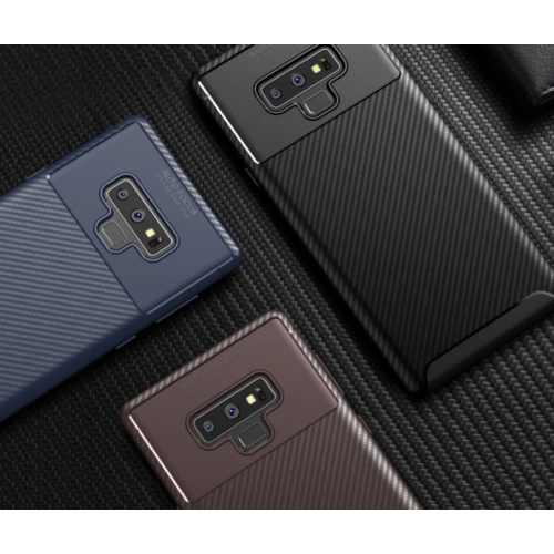 Samsung Galaxy Note 9 Kılıf Silikon Parmak İzi Bırakmayan Karbon Soft Negro Kapak - Siyah