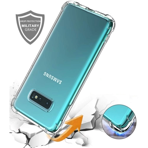 Samsung Galaxy S10 Kılıf Silikon Köşe Korumalı Airbag Darbe Emici Kapak - Şeffaf
