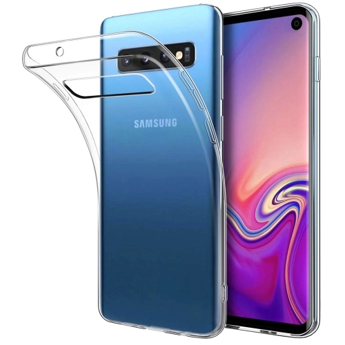 Samsung Galaxy S10 Kılıf Kamera Korumalı Esnek Silikon Kapak - Şeffaf