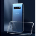 Samsung Galaxy S10 Kılıf Kamera Korumalı Esnek Silikon Kapak - Şeffaf