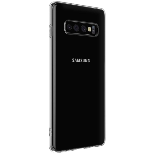 Samsung Galaxy S10 Kılıf Kamera Korumalı Esnek Silikon Kapak - Şeffaf