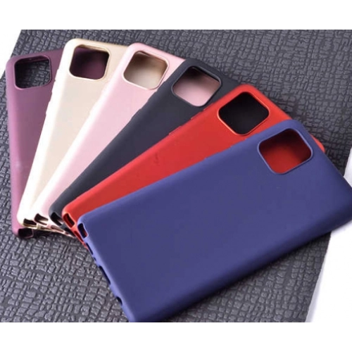 Samsung Galaxy S10 Lite Kılıf İnce Soft Mat Renkli Esnek Silikon Kapak - Mürdüm