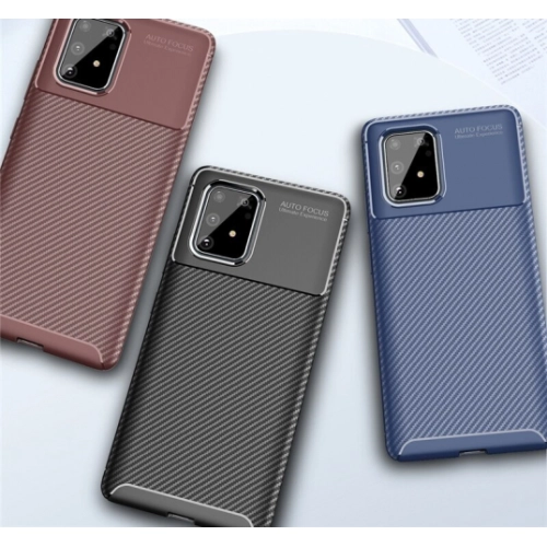 Samsung Galaxy S10 Lite Kılıf Silikon Parmak İzi Bırakmayan Karbon Soft Negro Kapak - Siyah