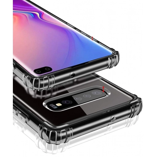 Samsung Galaxy S10 Plus Kılıf Silikon Köşe Korumalı Airbag Darbe Emici Kapak - Şeffaf