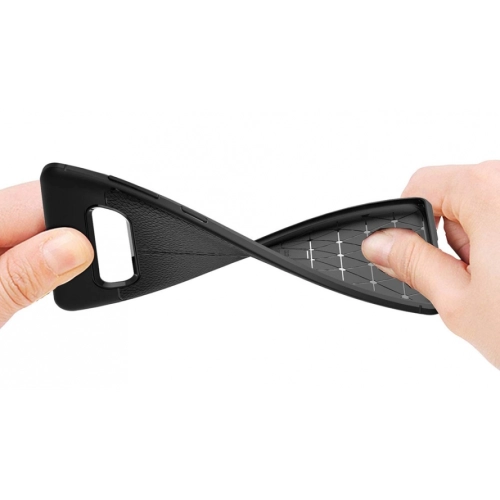 Samsung Galaxy S10 Plus Kılıf Deri Görünümlü Lüks Parmak İzi Bırakmaz Niss Silikon Kapak - Lacivert