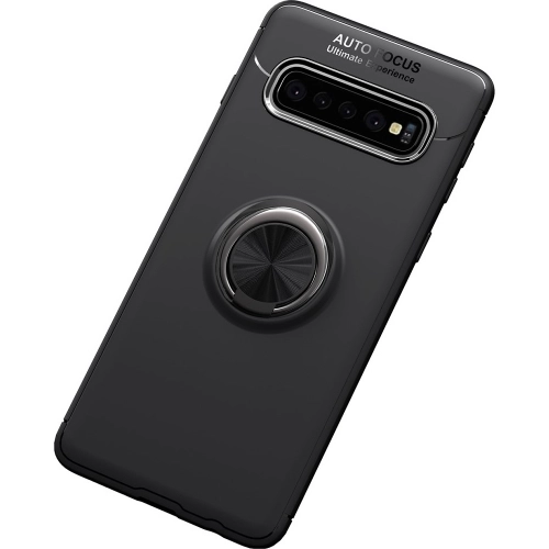 Samsung Galaxy S10e Kılıf Renkli Silikon Yüzüklü Standlı Auto Focus Ravel Kapak - Kırmızı