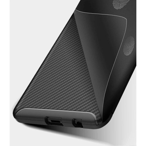 Samsung Galaxy S10e Kılıf Silikon Parmak İzi Bırakmayan Karbon Soft Negro Kapak - Siyah