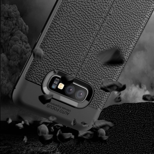 Samsung Galaxy S10e Kılıf Deri Görünümlü Lüks Parmak İzi Bırakmaz Niss Silikon Kapak - Siyah