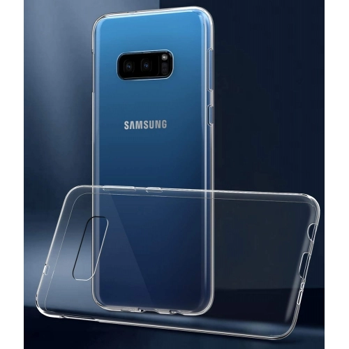 Samsung Galaxy S10e Kılıf Ultra İnce Kaliteli Esnek Silikon 0.2mm - Şeffaf